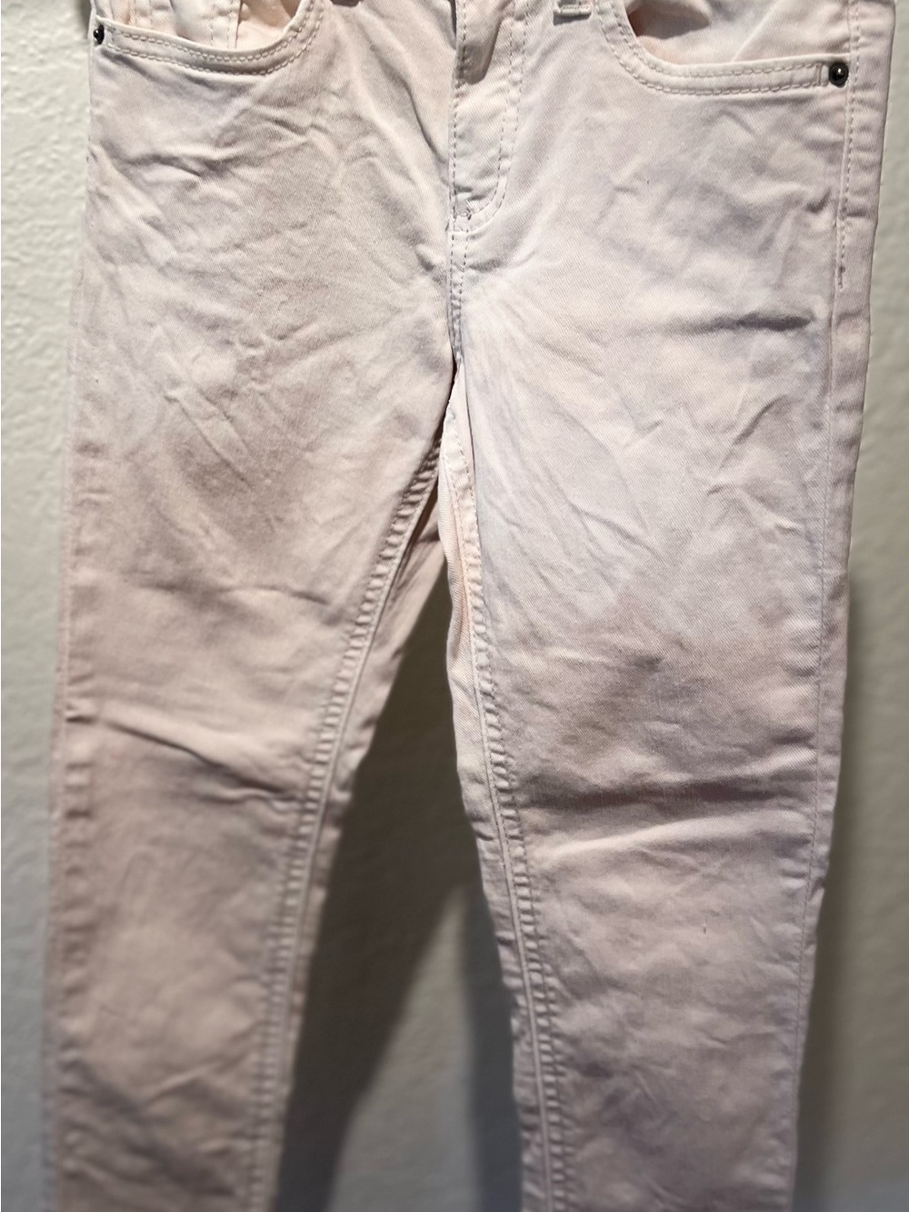 Girls Beige Skinny Fit Jeans